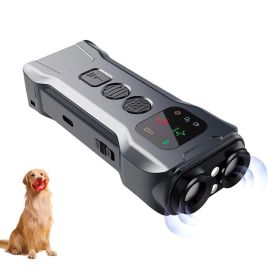 Dog Barking Control Training Devices Deterrent with LED Flashlight (Color: black, Type: Style B)